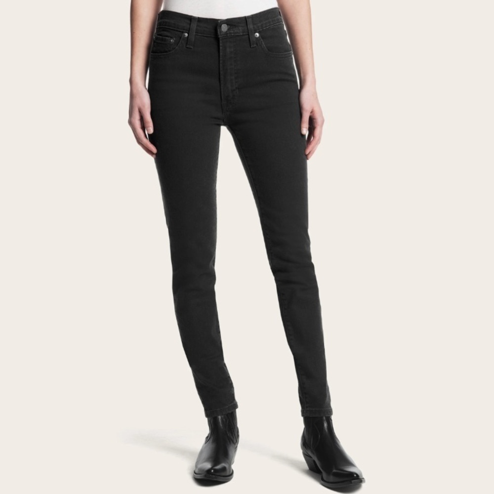 NWT Frye Addie Mid Rise Skinny Jeans In Black